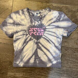 Sculptor tie dye heart crop top